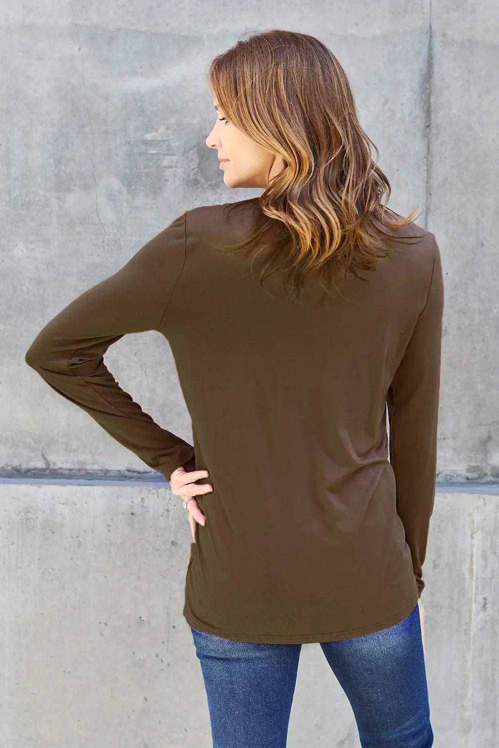 Basic Bae Full Size Round Neck Long Sleeve Top - The Coin Has A Say