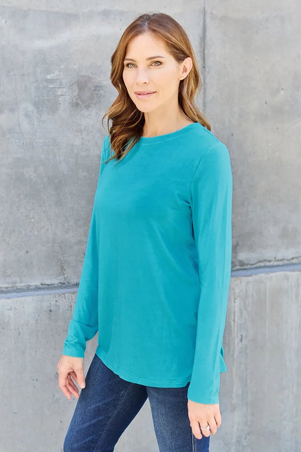 Basic Bae Full Size Round Neck Long Sleeve Top - The Coin Has A Say