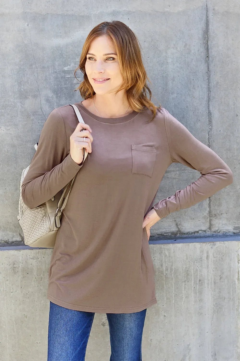 Basic Bae Full Size Round Neck Long Sleeve Top - The Coin Has A Say