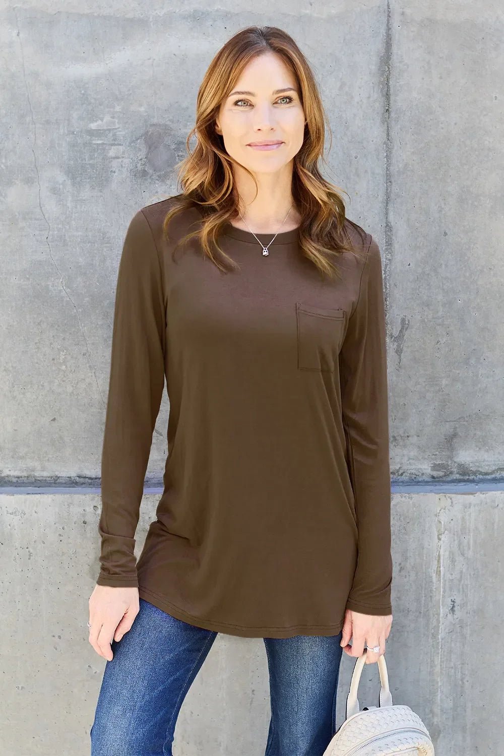 Basic Bae Full Size Round Neck Long Sleeve Top - The Coin Has A Say