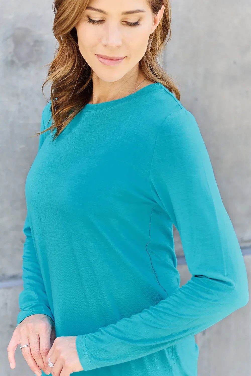 Basic Bae Full Size Round Neck Long Sleeve Top - The Coin Has A Say