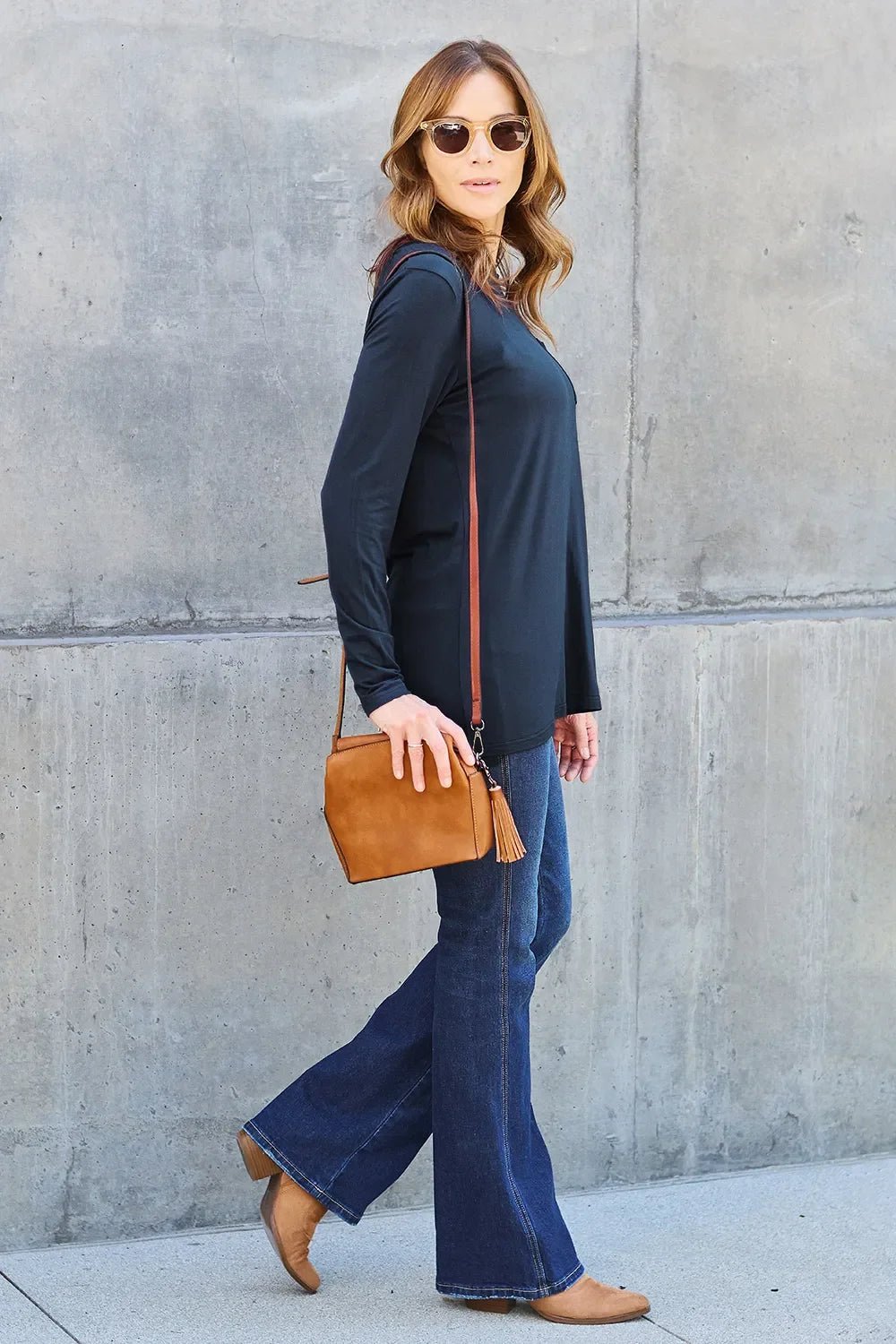 Basic Bae Full Size Round Neck Long Sleeve Top - The Coin Has A Say