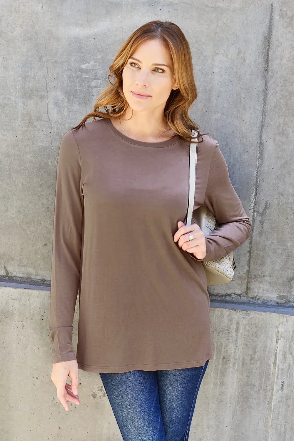 Basic Bae Full Size Round Neck Long Sleeve Top - The Coin Has A Say