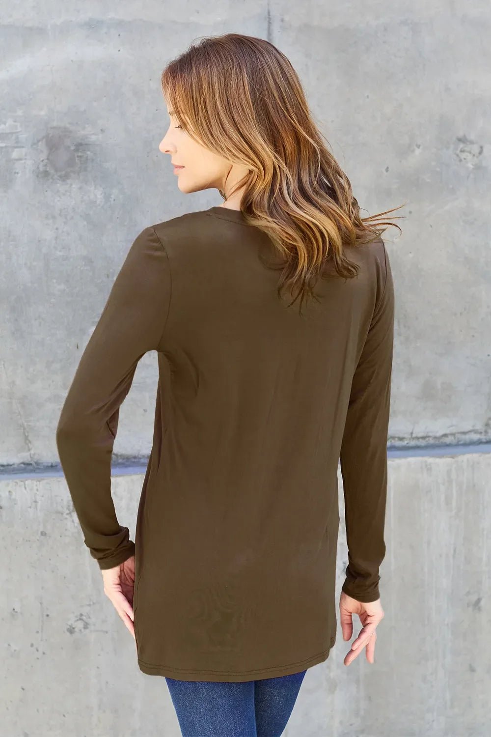 Basic Bae Full Size Round Neck Long Sleeve Top - The Coin Has A Say
