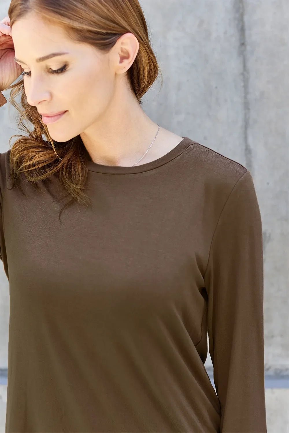 Basic Bae Full Size Round Neck Long Sleeve Top - The Coin Has A Say