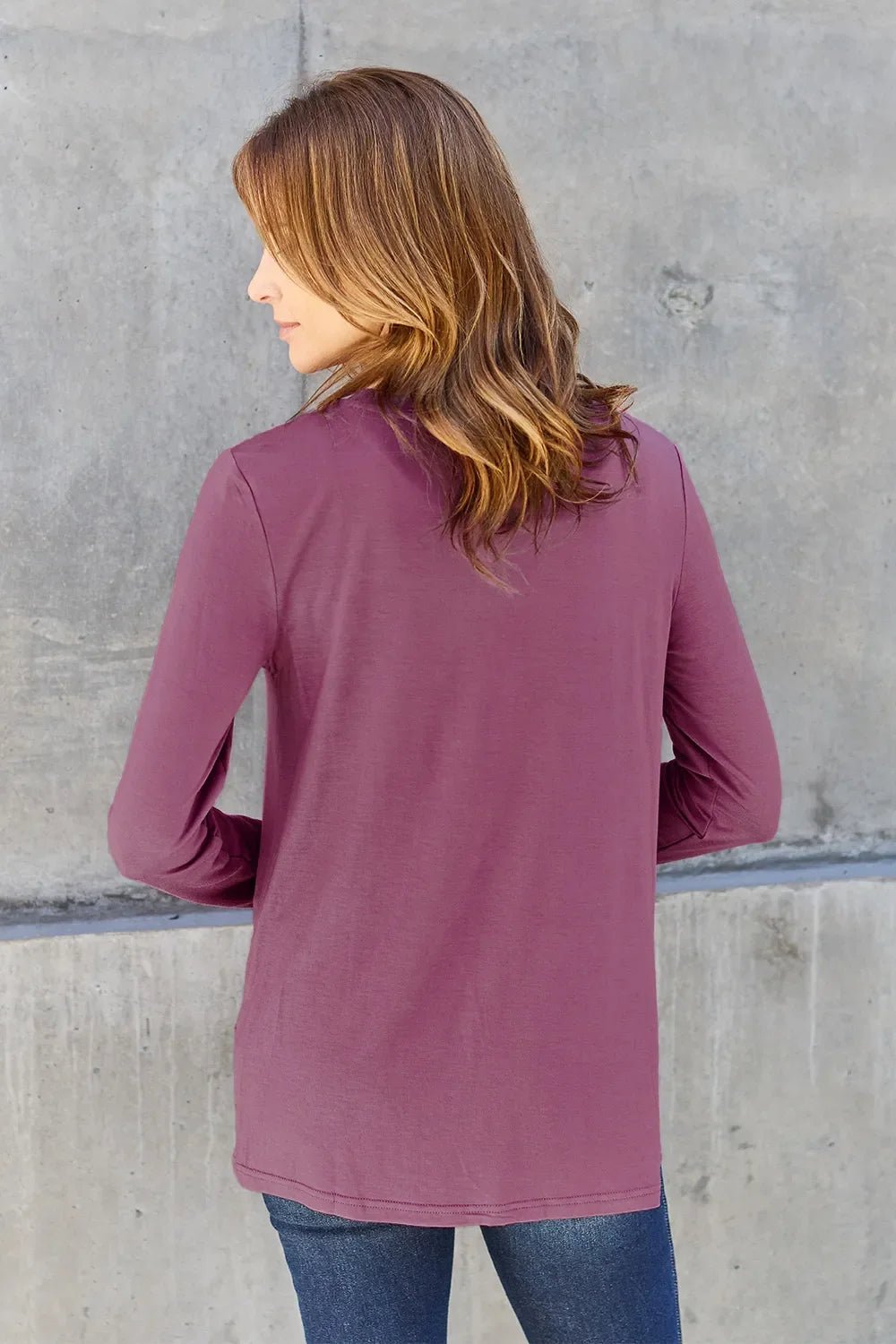 Basic Bae Full Size Round Neck Long Sleeve Top - The Coin Has A Say