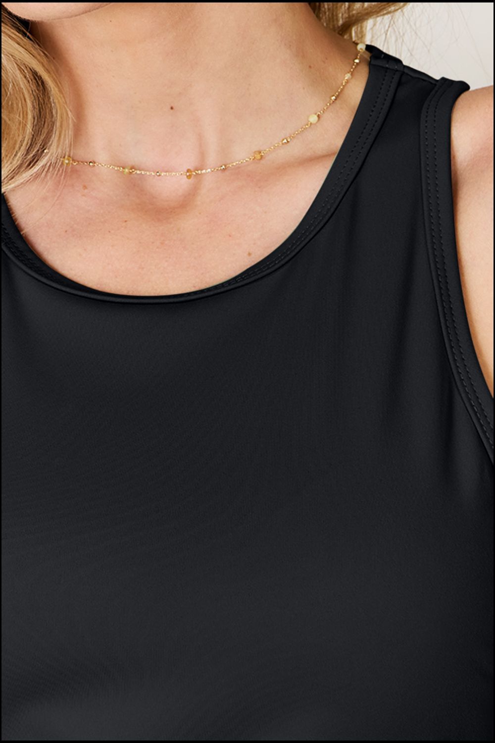 Basic Bae Full Size Round Neck Racerback Tank - The Coin Has A Say
