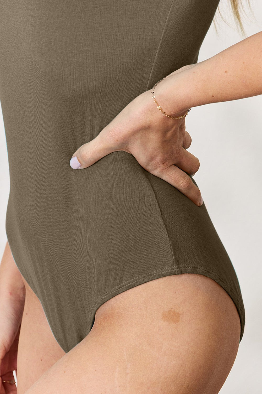 Basic Bae Full Size Round Neck Short Sleeve Bodysuit - The Coin Has A Say