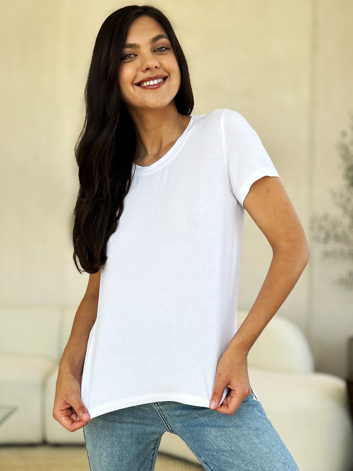 Basic Bae Full Size Round Neck Short Sleeve T-Shirt - The Coin Has A Say