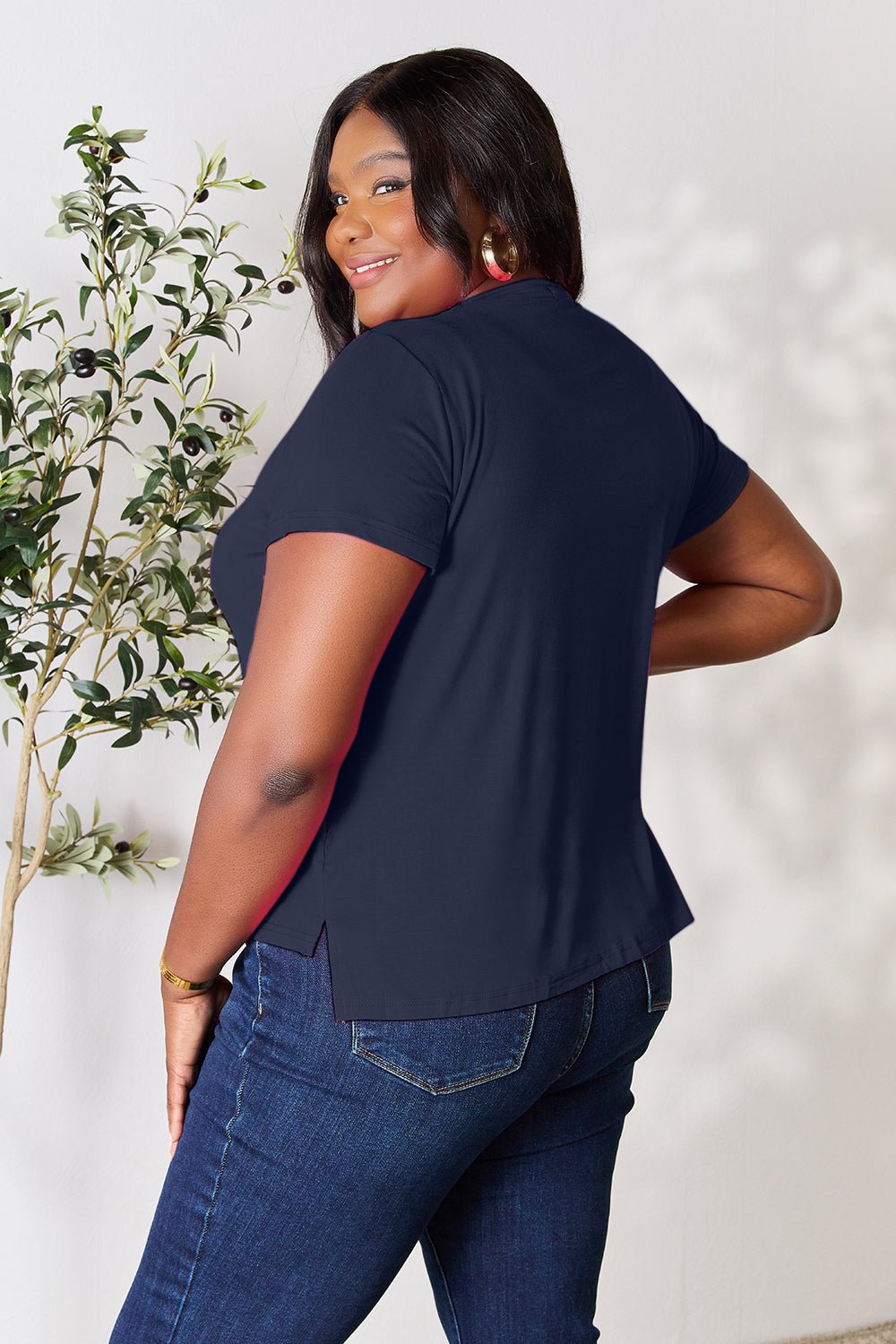 Basic Bae Full Size Round Neck Short Sleeve T-Shirt - The Coin Has A Say