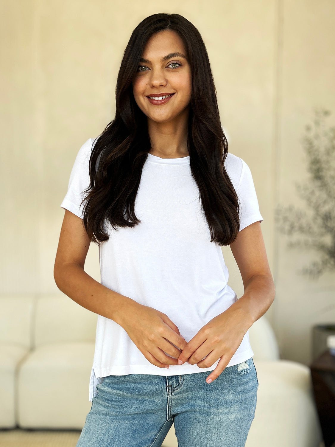 Basic Bae Full Size Round Neck Short Sleeve T-Shirt - The Coin Has A Say