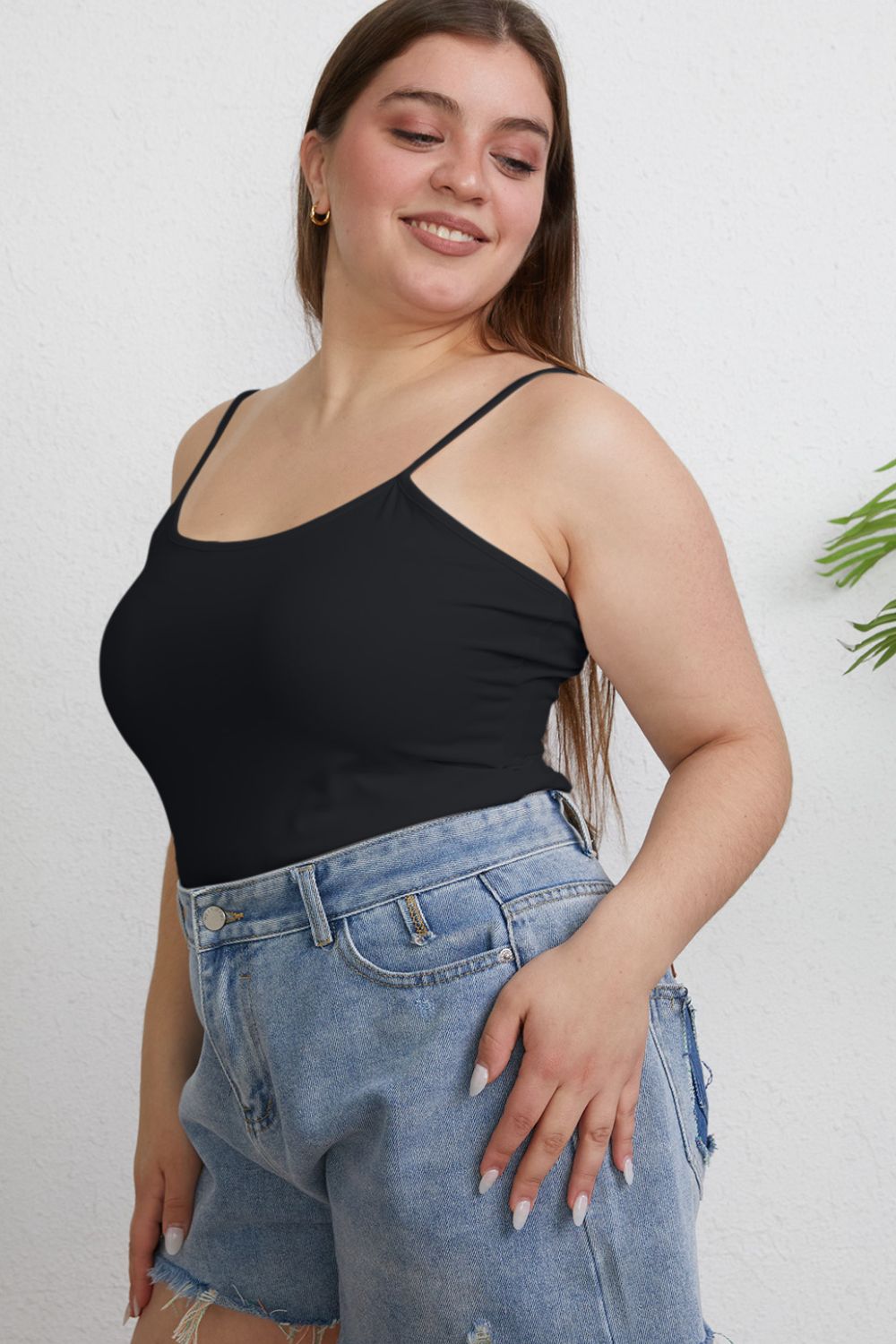 Basic Bae Full Size Round Neck Slim Cami - The Coin Has A Say