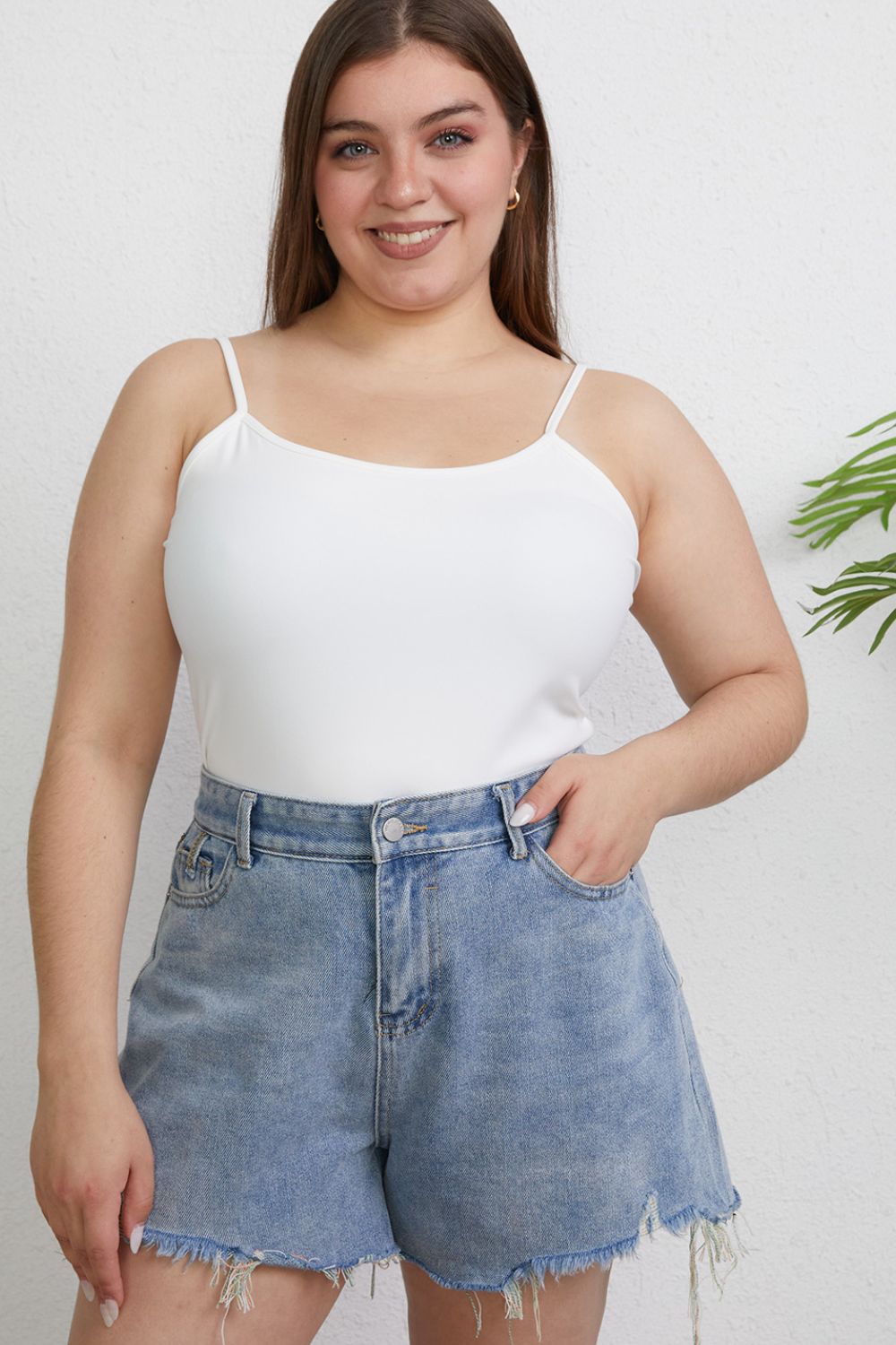 Basic Bae Full Size Round Neck Slim Cami - The Coin Has A Say