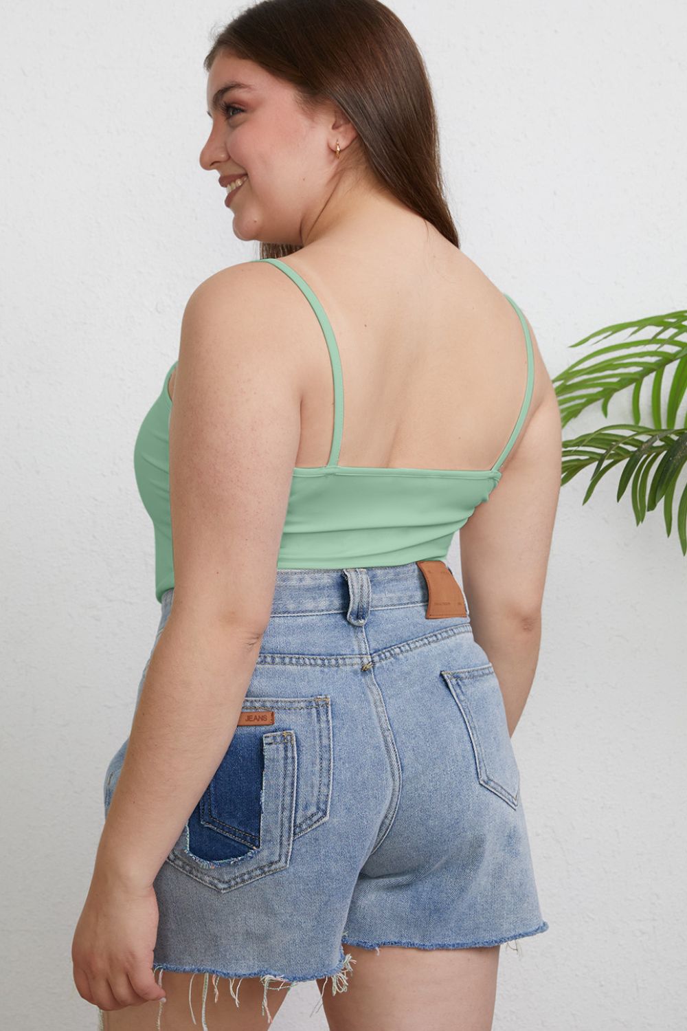 Basic Bae Full Size Round Neck Slim Cami - The Coin Has A Say