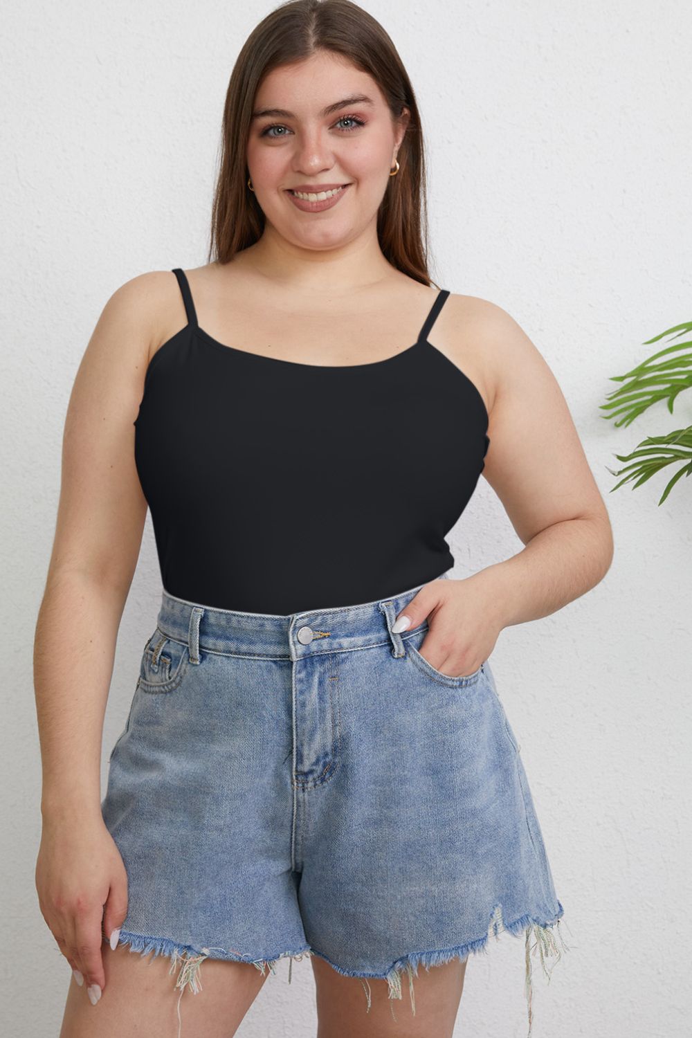 Basic Bae Full Size Round Neck Slim Cami - The Coin Has A Say