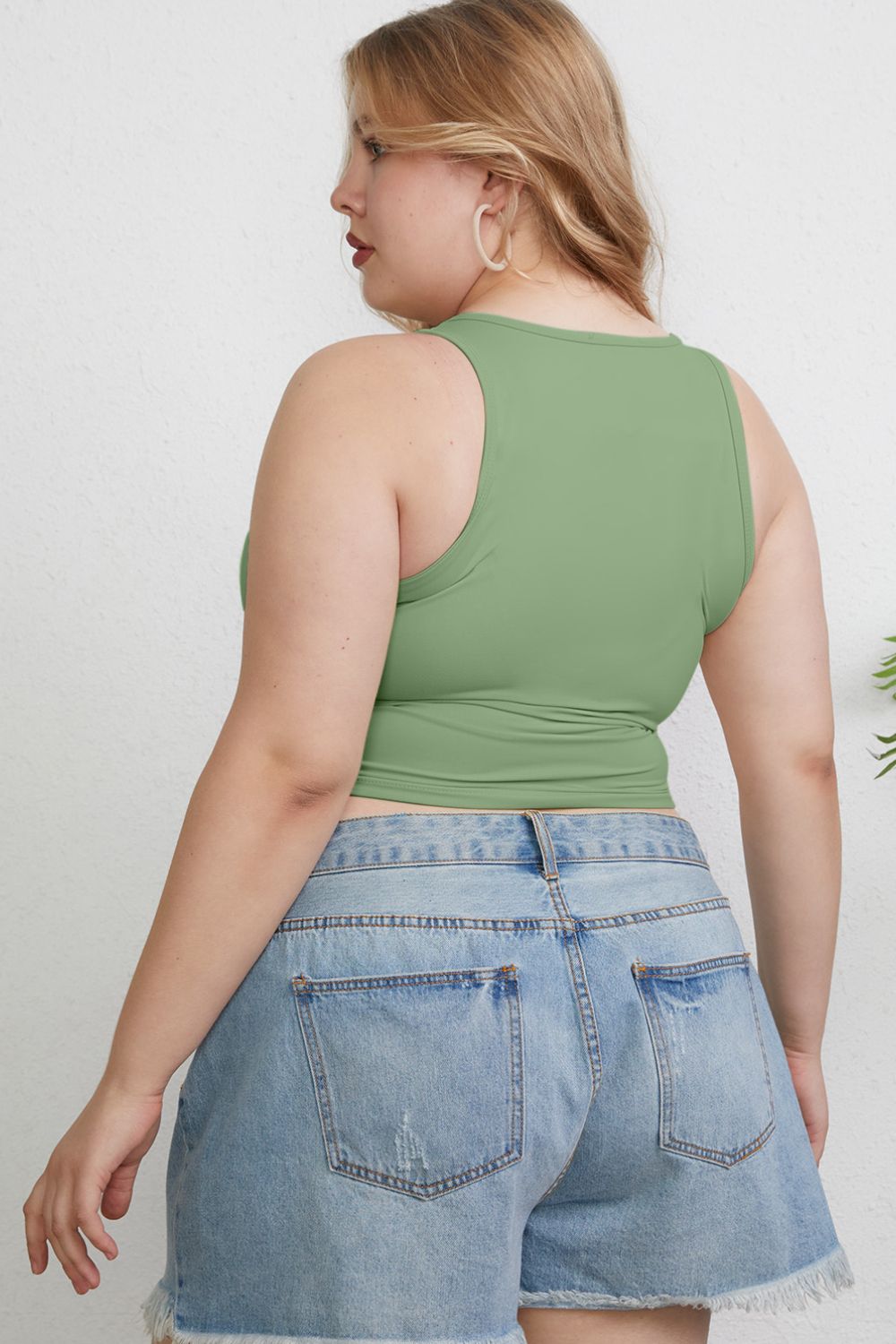 Basic Bae Full Size Round Neck Slim Tank - The Coin Has A Say