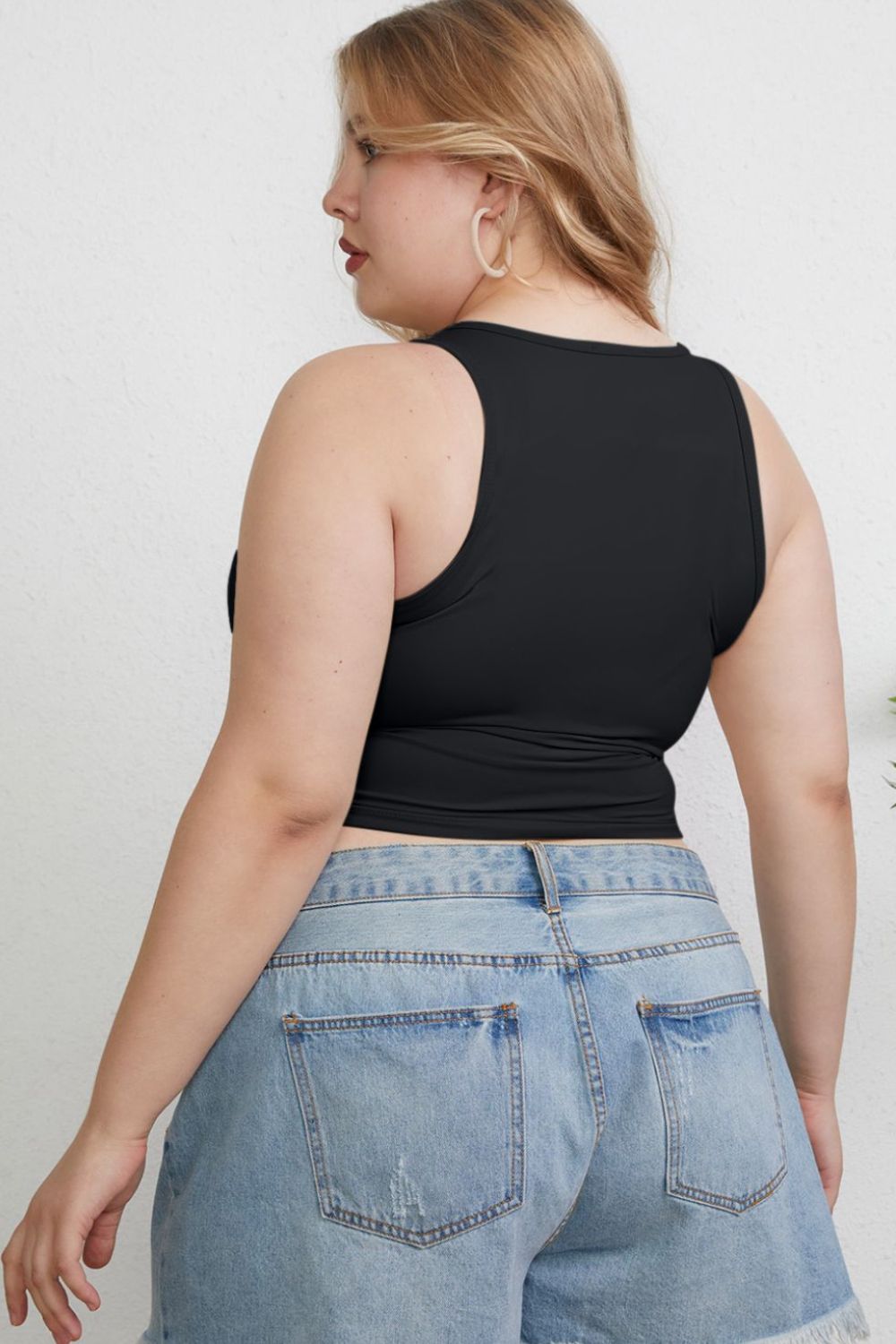 Basic Bae Full Size Round Neck Slim Tank - The Coin Has A Say