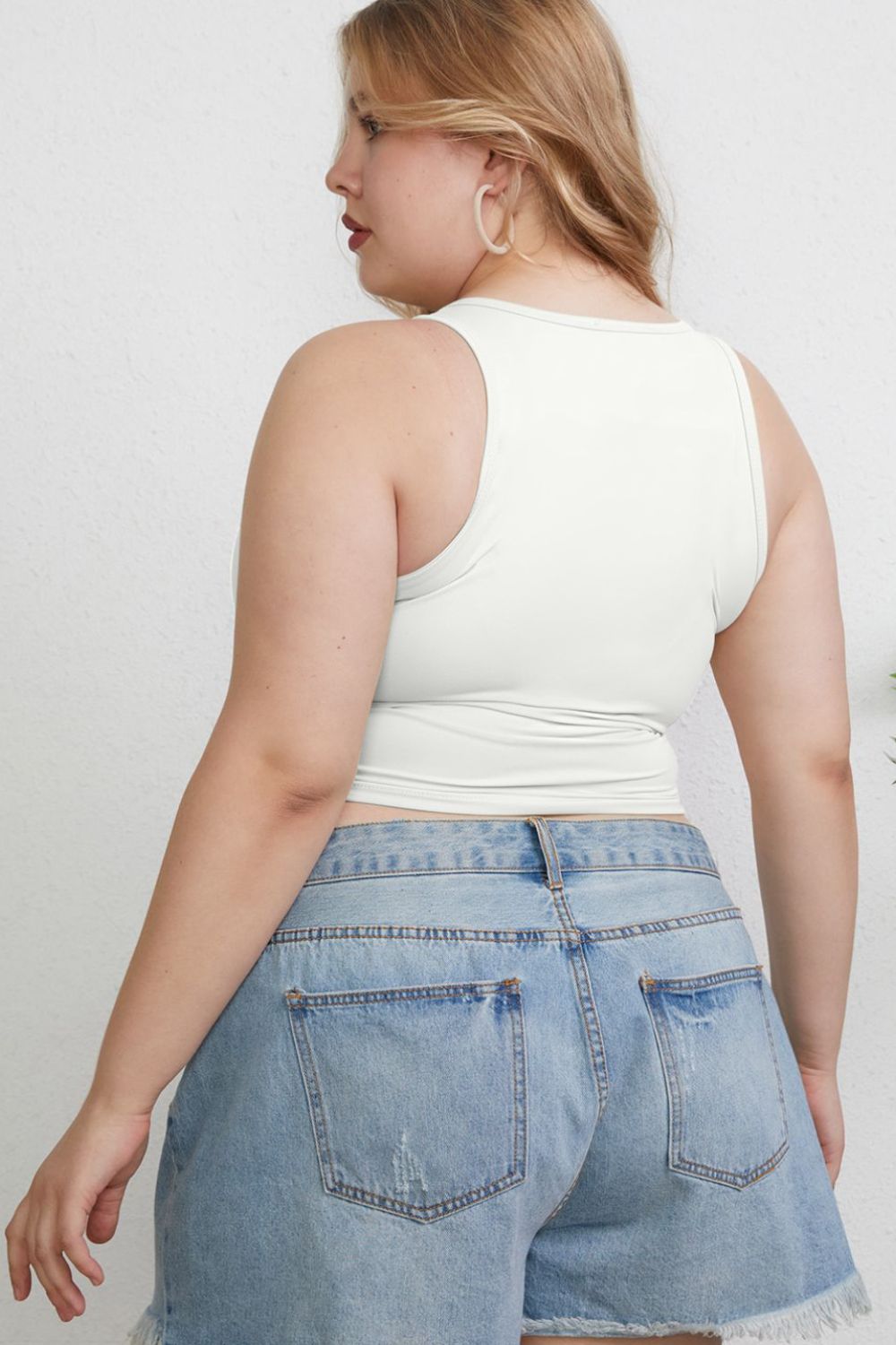 Basic Bae Full Size Round Neck Slim Tank - The Coin Has A Say