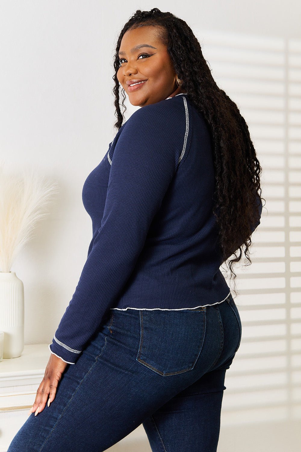 Basic Bae Long Raglan Sleeve Round Neck Top - The Coin Has A Say