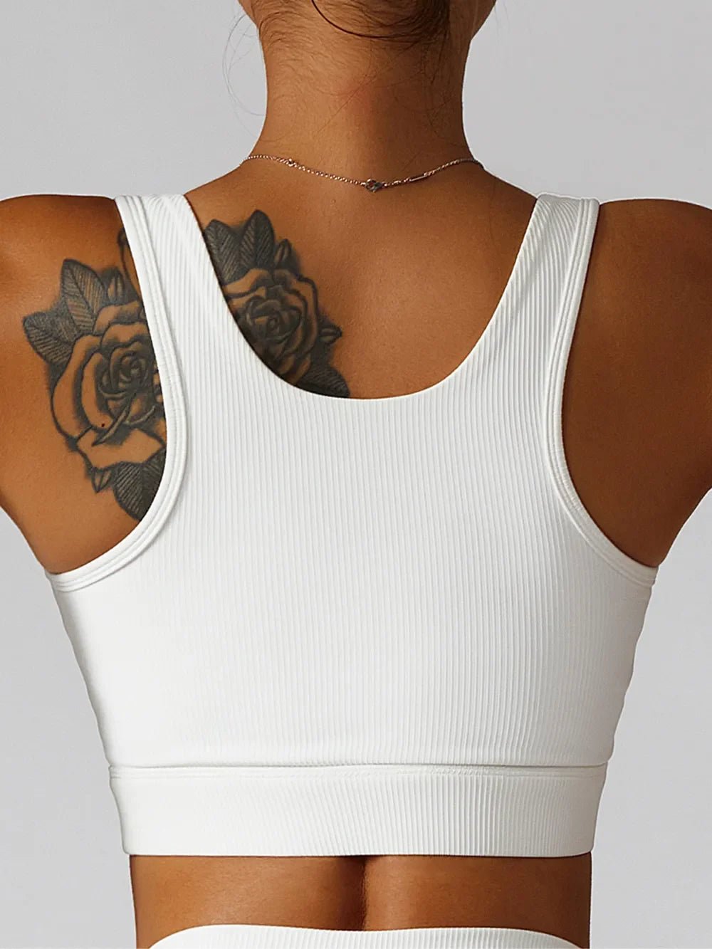 Basic Bae Ribbed Square Neck Cropped Active Tank - The Coin Has A Say