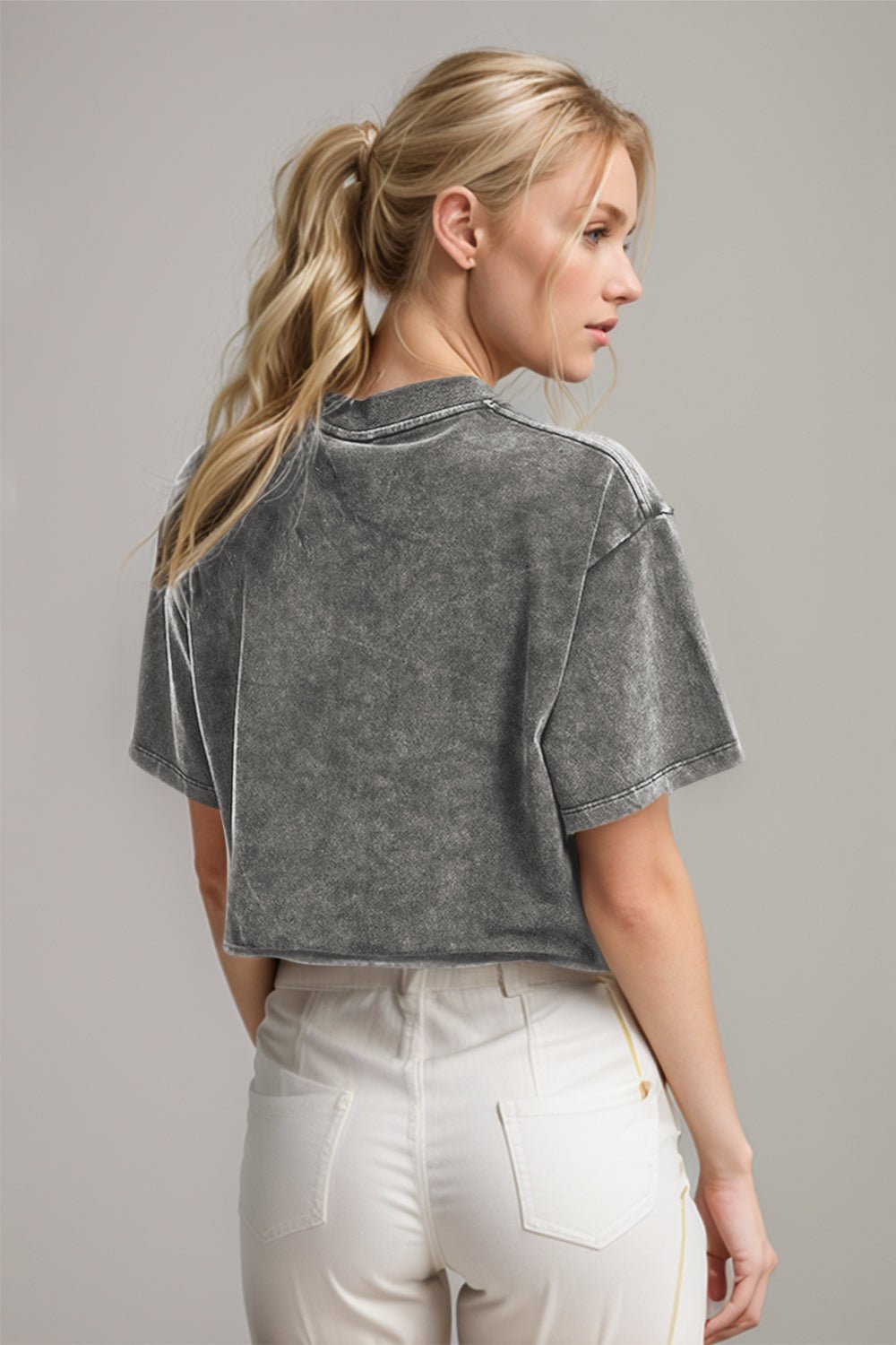 Basic Bae Round Neck Dropped Shoulder Short Sleeve T-Shirt - The Coin Has A Say