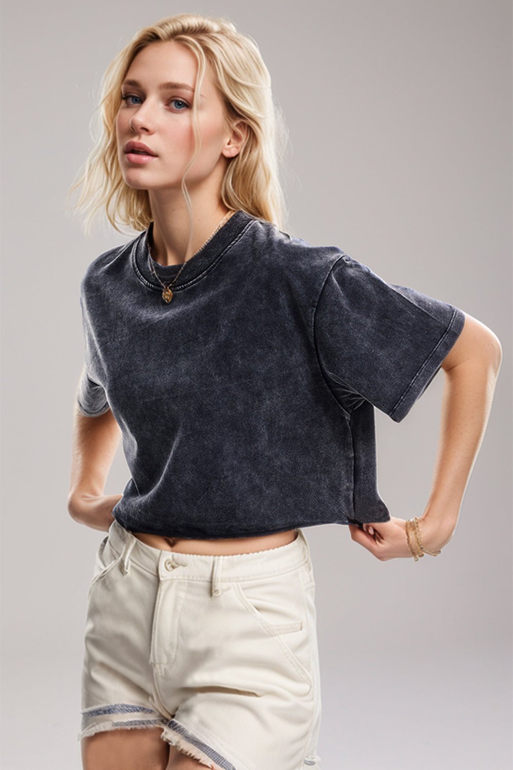 Basic Bae Round Neck Dropped Shoulder Short Sleeve T-Shirt - The Coin Has A Say