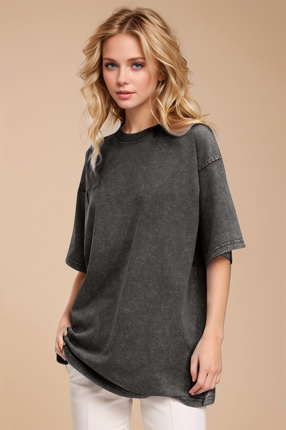 Basic Bae Round Neck Half Sleeve T-Shirt - The Coin Has A Say