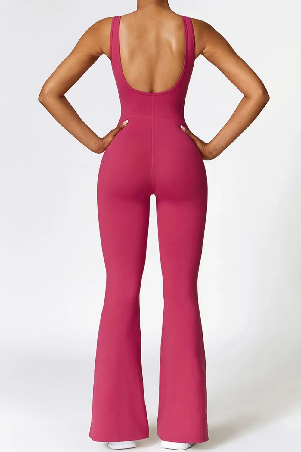 Basic Bae Sleeveless Bootcut Slit Active Jumpsuit - The Coin Has A Say