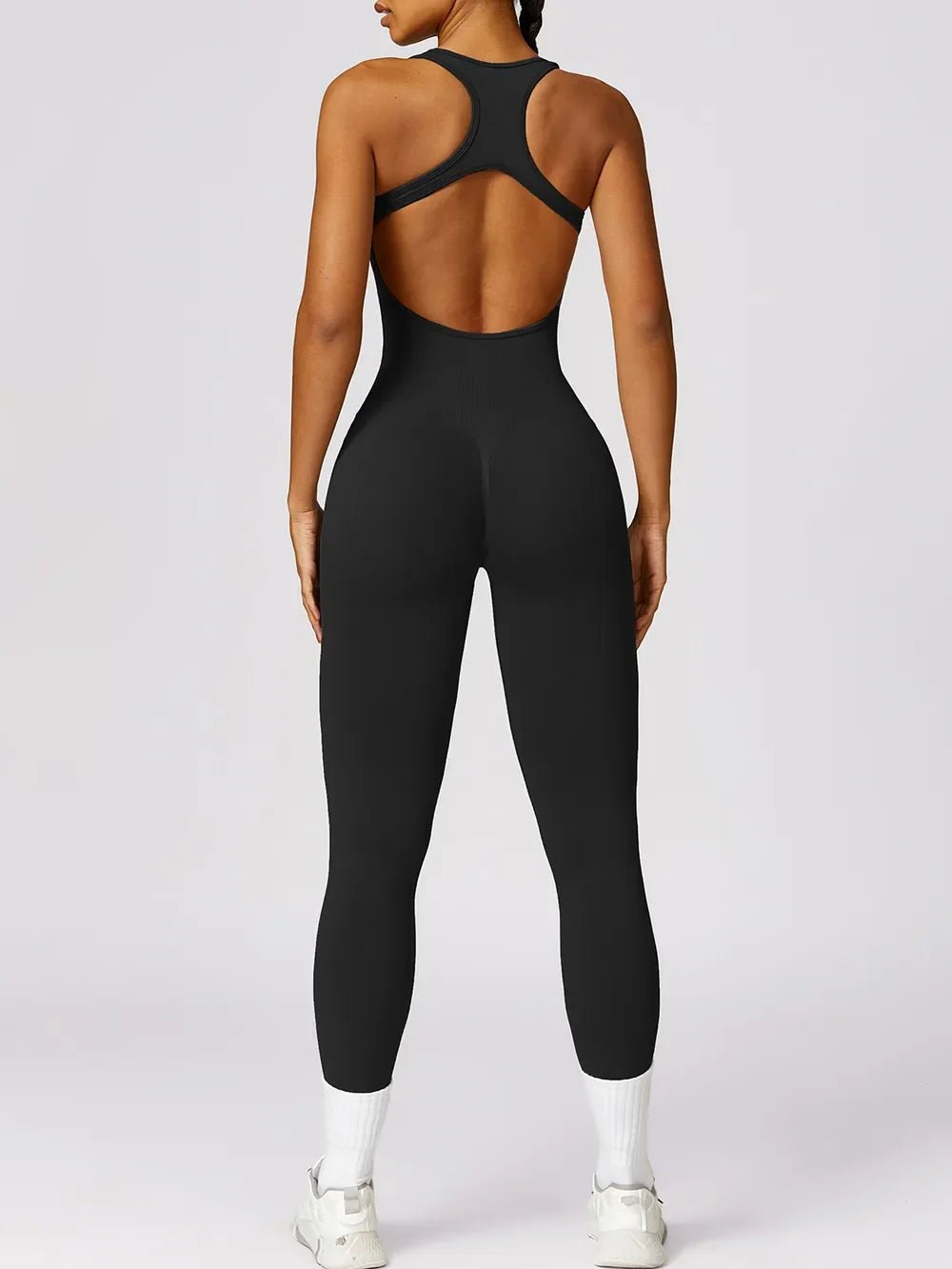 Basic Bae Sleeveless Cutout Racerback Active Jumpsuit - The Coin Has A Say