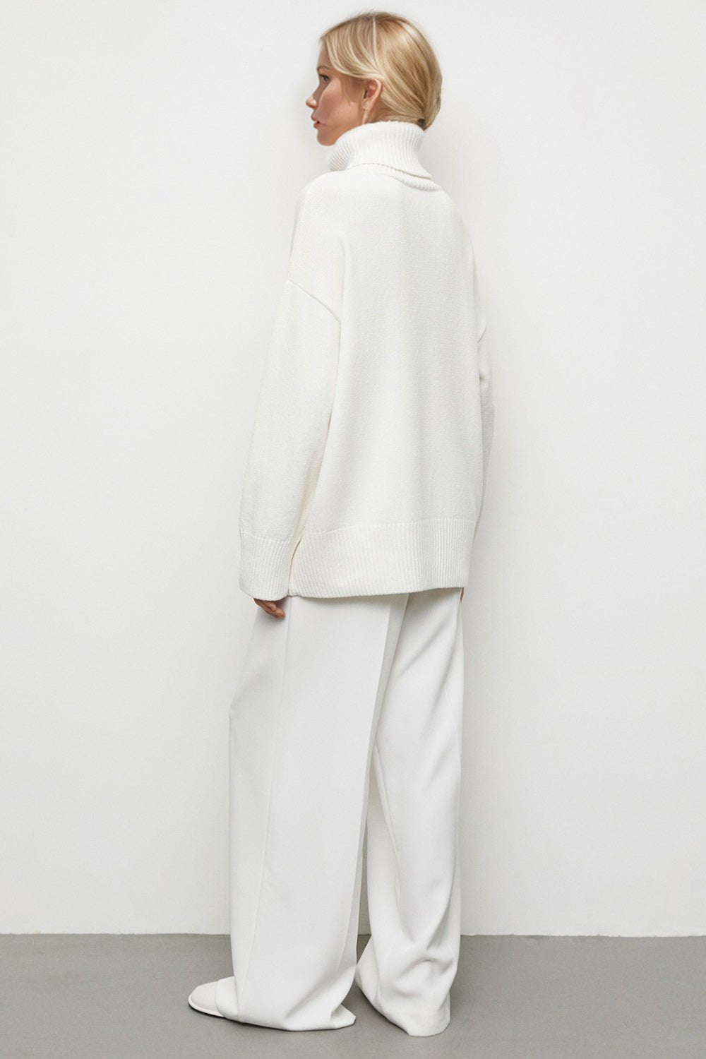 Basic Bae Turtleneck Dropped Shoulder Long Sleeve Sweater - The Coin Has A Say
