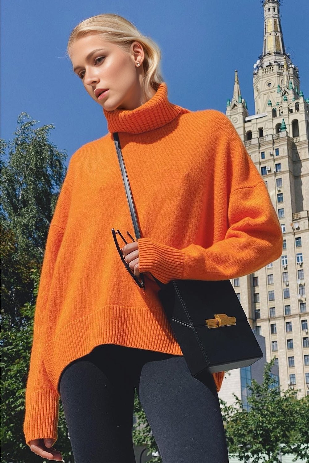Basic Bae Turtleneck Dropped Shoulder Long Sleeve Sweater - The Coin Has A Say