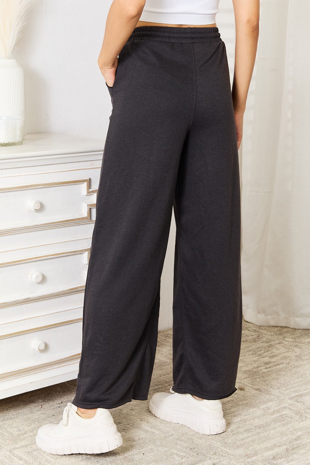 Basic Bae Wide Leg Pocketed Pants - The Coin Has A Say