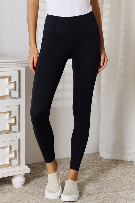 Basic Bae Wide Waistband Sports Leggings - The Coin Has A Say
