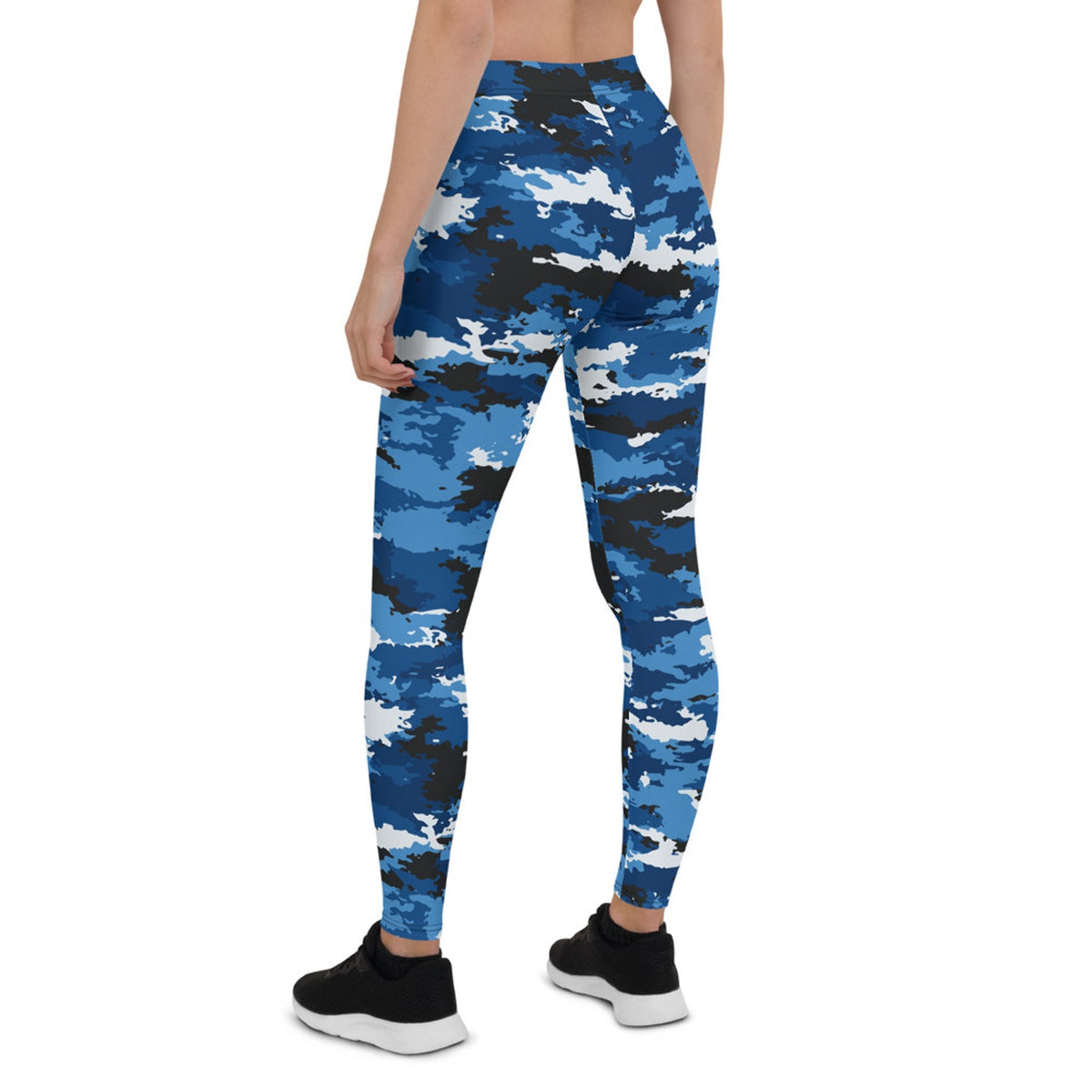 Blue Camo Sports Leggings - The Coin Has A Say