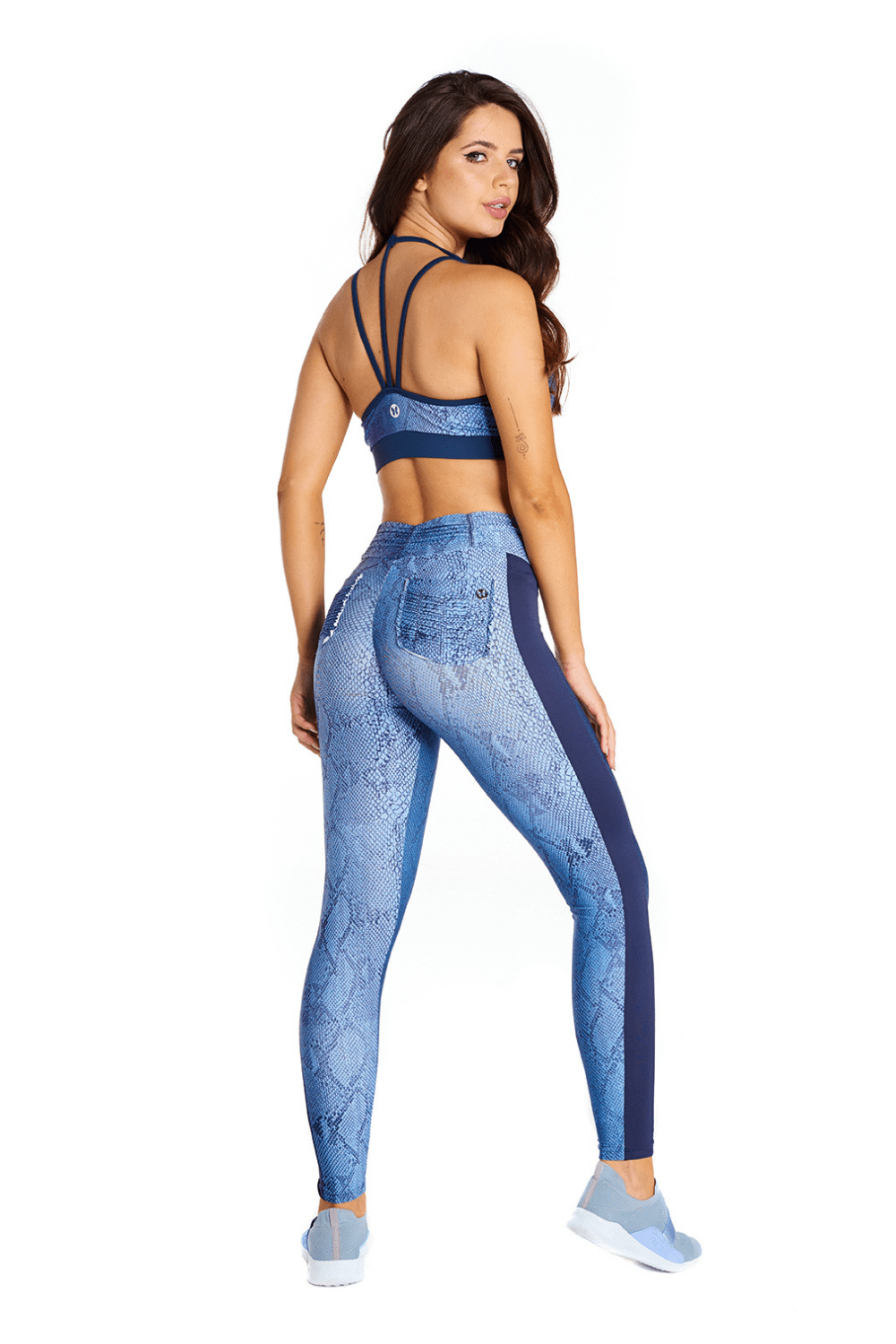 Blue Jungle Sports Bra - The Coin Has A Say