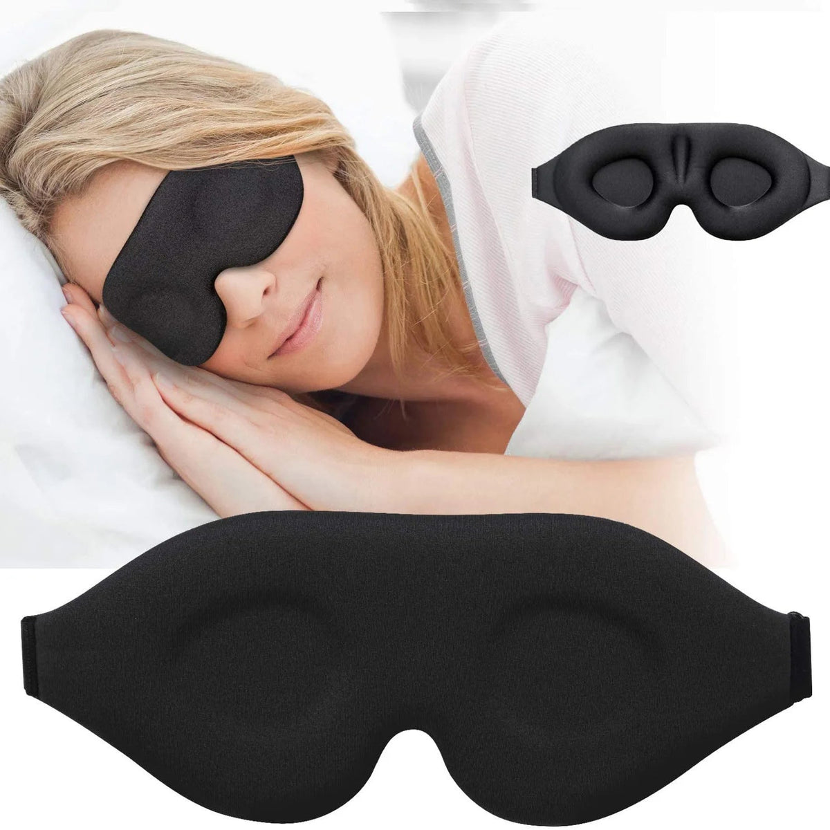 Breathable 3D Adjustable Sleep Mask – Blocks Light, Allows Air Circulation for Eyes, Unisex Comfort Fit - The Coin Has A Say
