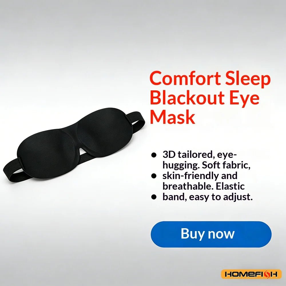 Breathable 3D Adjustable Sleep Mask – Blocks Light, Allows Air Circulation for Eyes, Unisex Comfort Fit - The Coin Has A Say