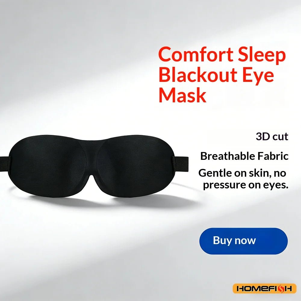 Breathable 3D Adjustable Sleep Mask – Blocks Light, Allows Air Circulation for Eyes, Unisex Comfort Fit - The Coin Has A Say