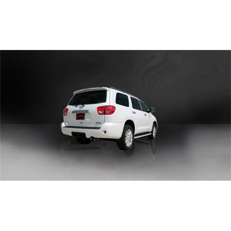 Corsa 08-13 Toyota Sequoia 5.7L V8 Touring Cat-Back Exhaust w/Black 4in Tip - The Coin Has A Say