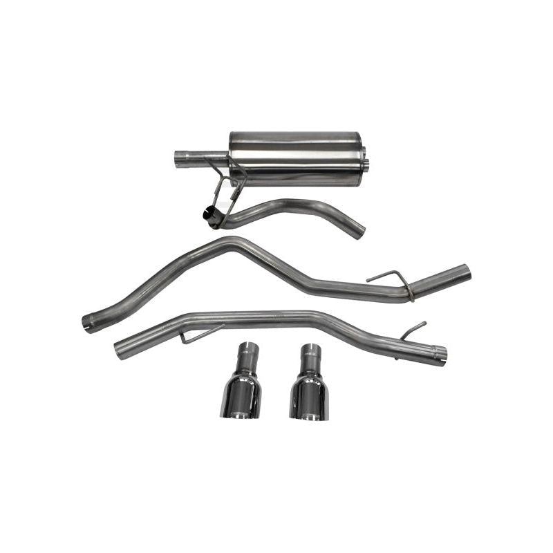 Corsa 09-14 Dodge Ram 1500 4.7L Quad/Crew Cab/Short Bed Polished Dual Exit Cat-Back Exhaust - The Coin Has A Say