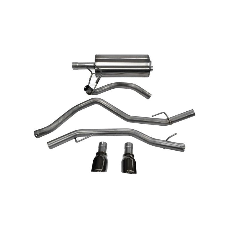 Corsa 09-14 Dodge Ram 1500 4.7L/5.7L V8 Quad/Crew Cab/Short Bed Black Dual Rear Exit Cat-Back Exhaus - The Coin Has A Say