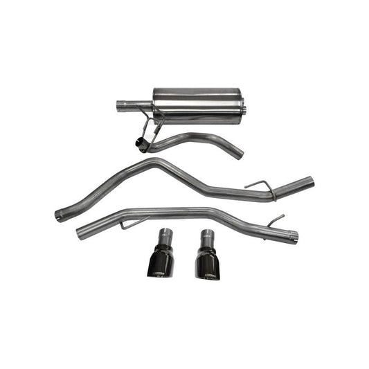 Corsa 09-14 Dodge Ram 1500 4.7L/5.7L V8 Quad/Crew Cab/Short Bed Black Dual Rear Exit Cat-Back Exhaus - The Coin Has A Say