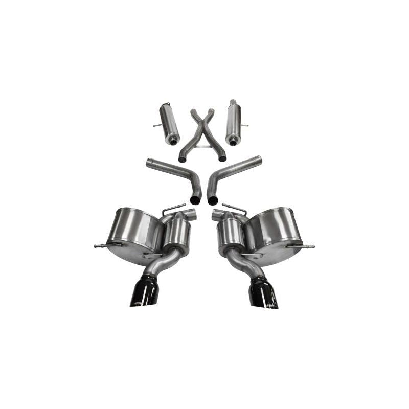 Corsa 12-14 Jeep Grand Cherokee 6.4L V8 Black Sport Cat-Back Exhaust - The Coin Has A Say