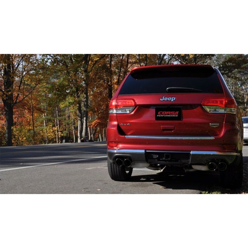 Corsa 14-16 Jeep Grand Cherokee Summit Edition Black 2.5in Dual Rear Exit Cat-Back Exhaust - The Coin Has A Say