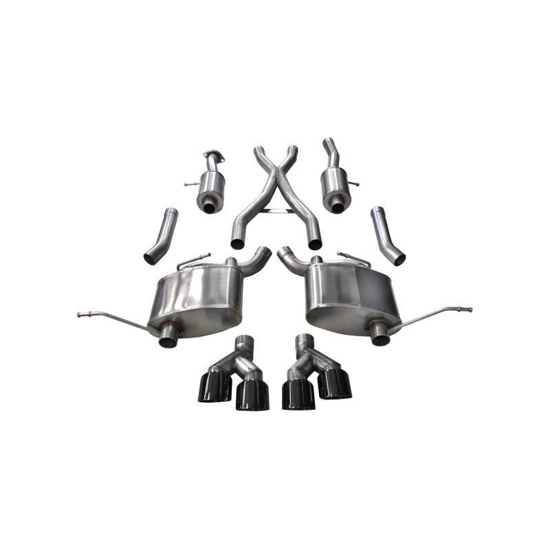 Corsa 14-16 Jeep Grand Cherokee Summit Edition Black 2.5in Dual Rear Exit Cat-Back Exhaust - The Coin Has A Say