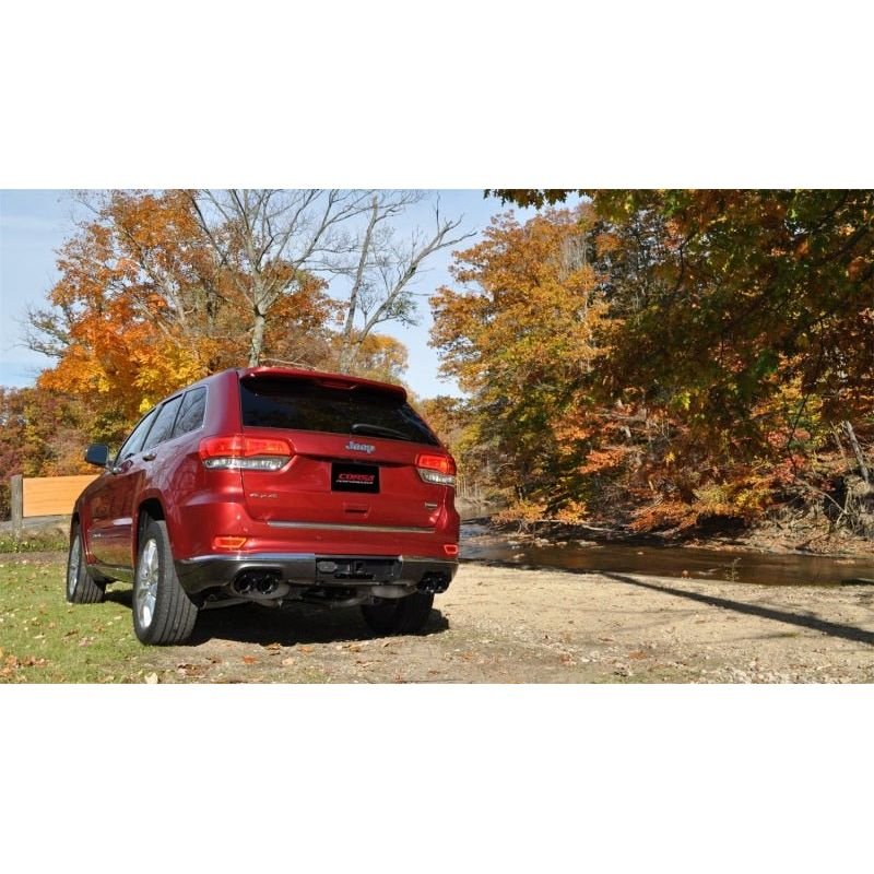 Corsa 14-16 Jeep Grand Cherokee Summit Edition Black 2.5in Dual Rear Exit Cat-Back Exhaust - The Coin Has A Say