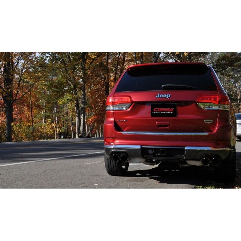 Corsa 14-16 Jeep Grand Cherokee Summit Edition Black 2.5in Dual Rear Exit Cat-Back Exhaust - The Coin Has A Say