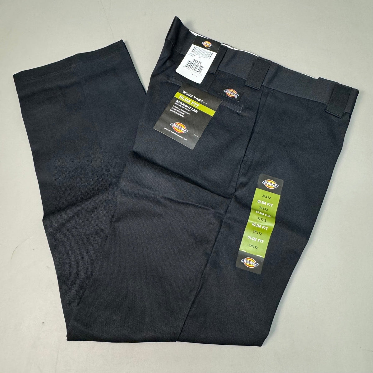DICKIES Slim Fit Below Waist Easy Care Work Pant Men's Sz 32X32 Black WP873BK - The Coin Has A Say