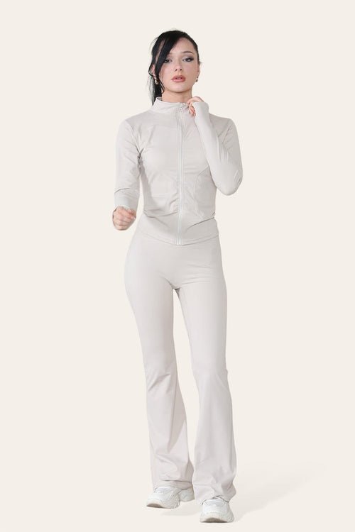 Fitted Active Yoga Lightweight Top Zip Up Workout Jacket - The Coin Has A Say