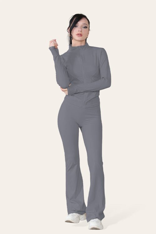 Fitted Active Yoga Lightweight Top Zip Up Workout Jacket - The Coin Has A Say